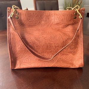 American Leather Co.  Embossed Satchel